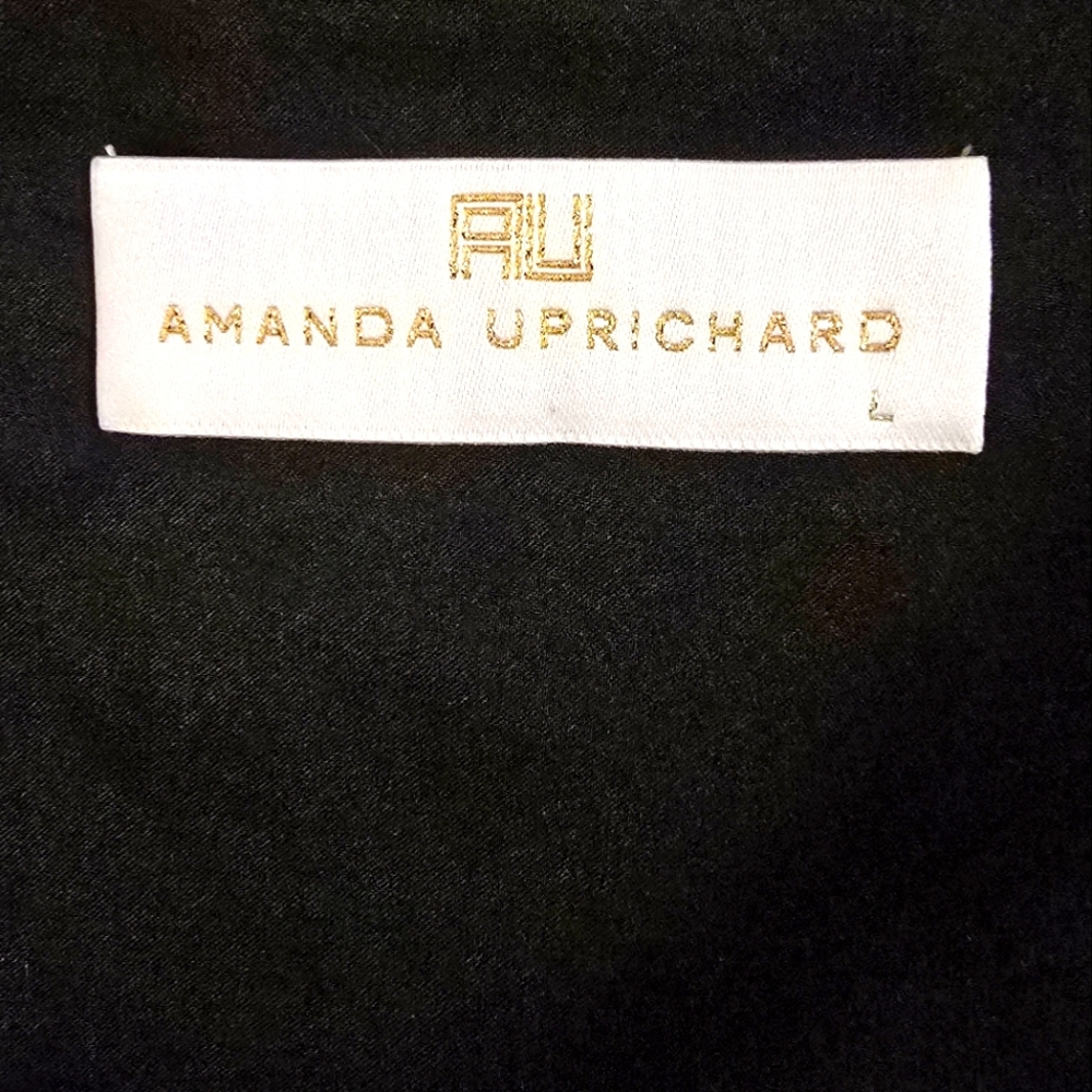 Amanda Uprichard Faux Reptile Sleeveless Racerback Dress – Black, Size Large - Picture 6 of 9